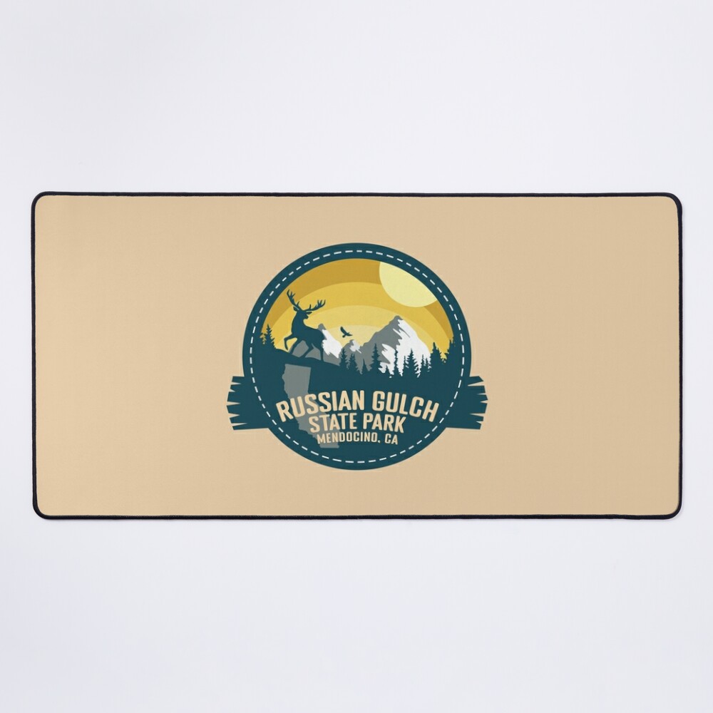 Russian Gulch State Park California Ca Retro Mouse Pad